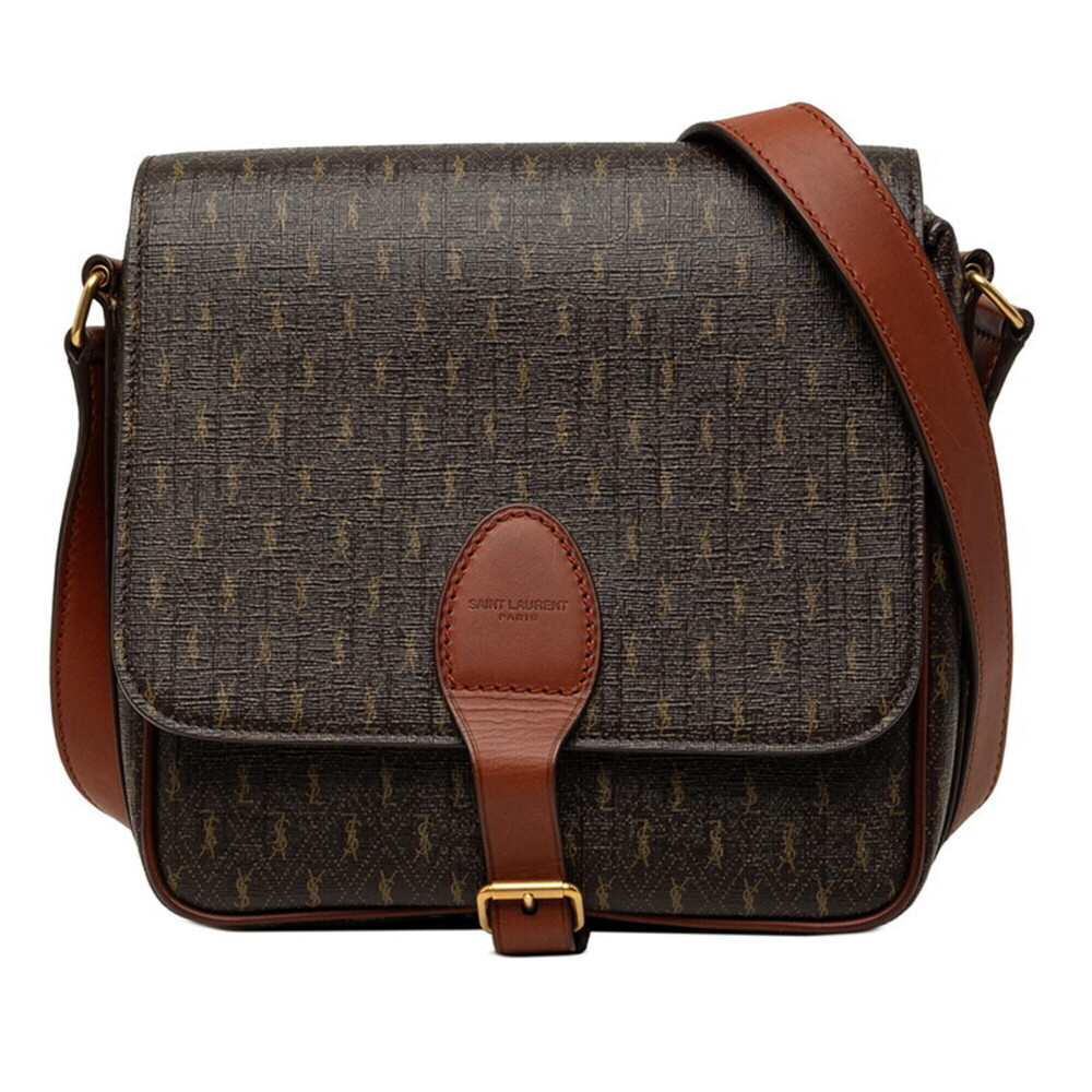 Saint Laurent Le Monogram Medium Satchel Crossbody Shoulder Bag 668582 Brown ...